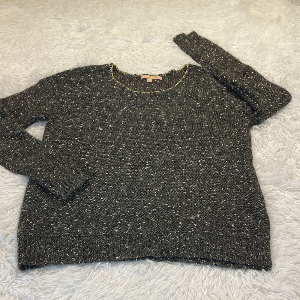 GIBSON LATIMER WOMENS SIZE S Charcoal Crew Neck Sweater